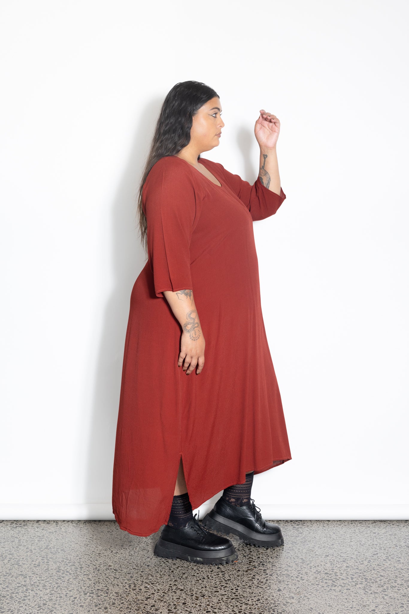 Florence Dress - Burnt Red