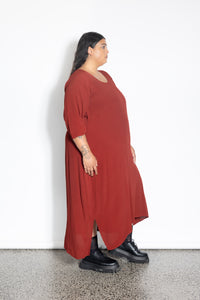 Florence Dress - Burnt Red