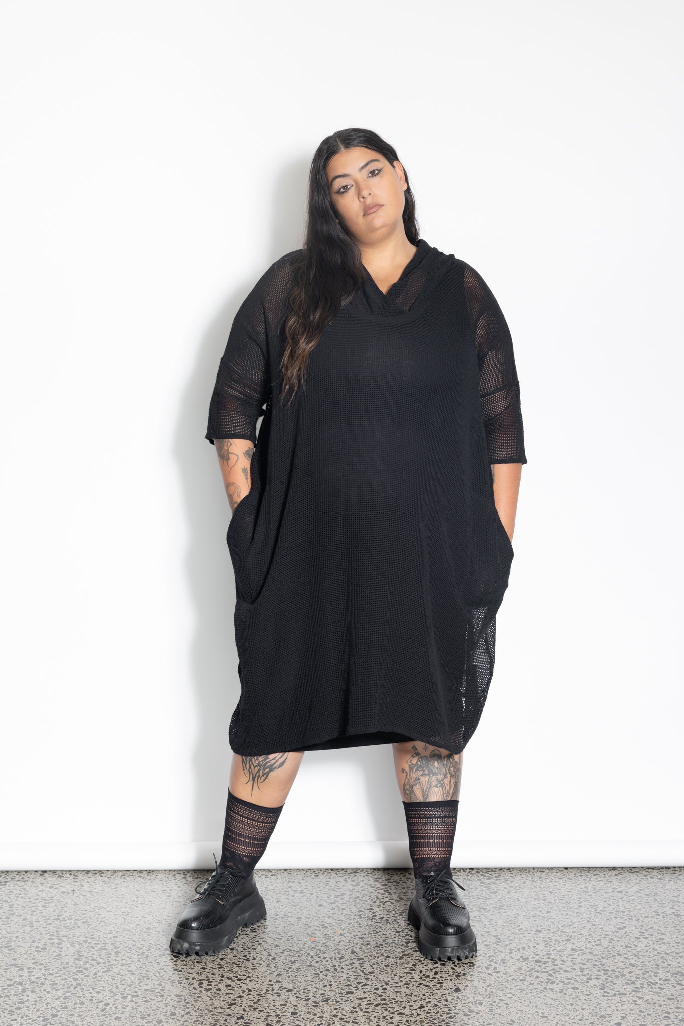 Darcy Hoodie - Black Mesh