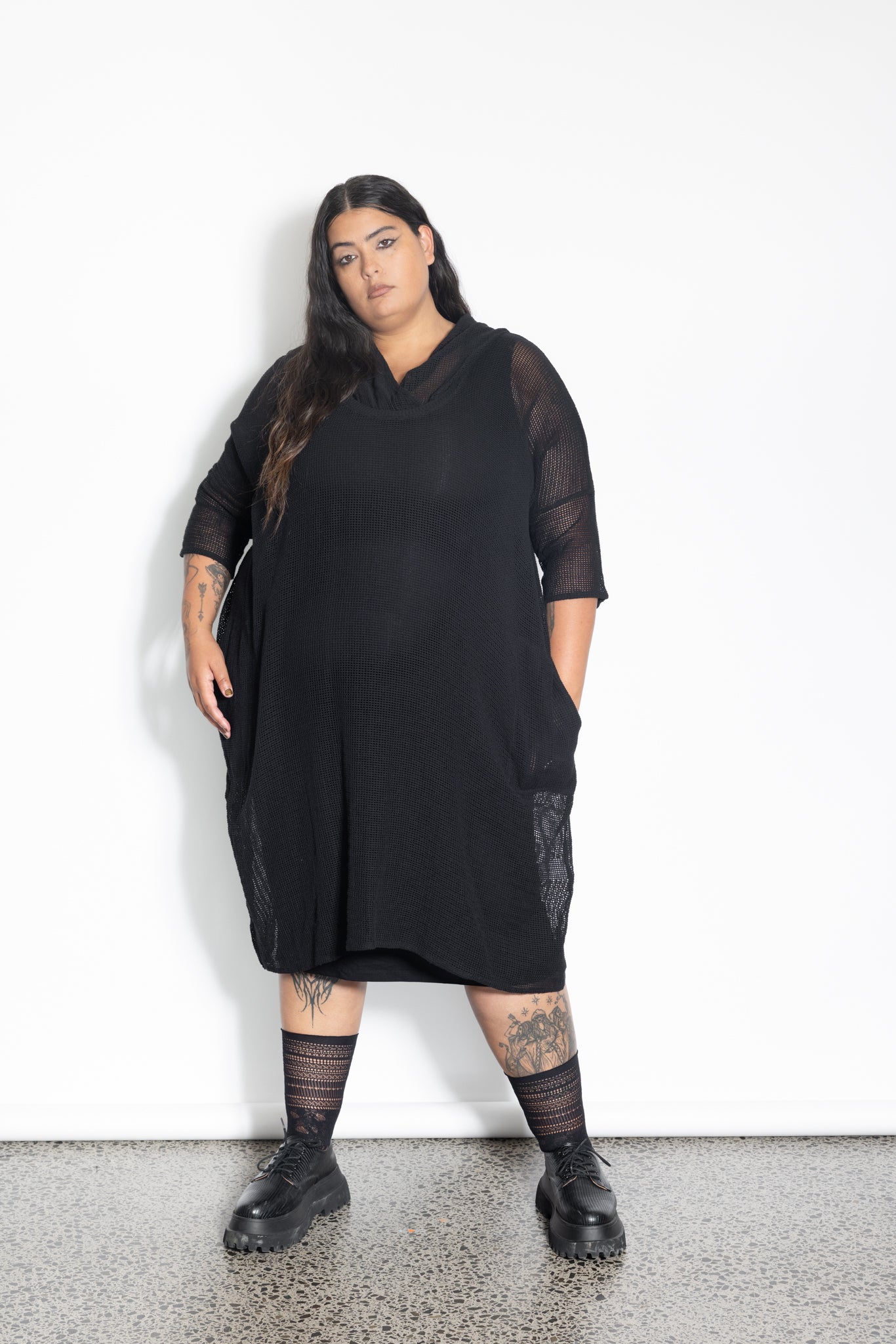 Darcy Hoodie - Black Mesh