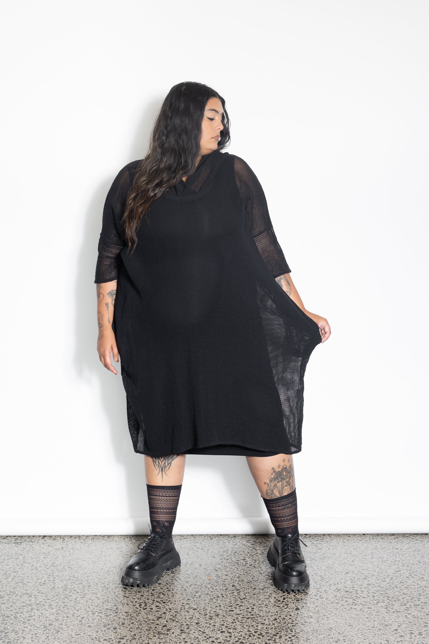 Darcy Hoodie - Black Mesh