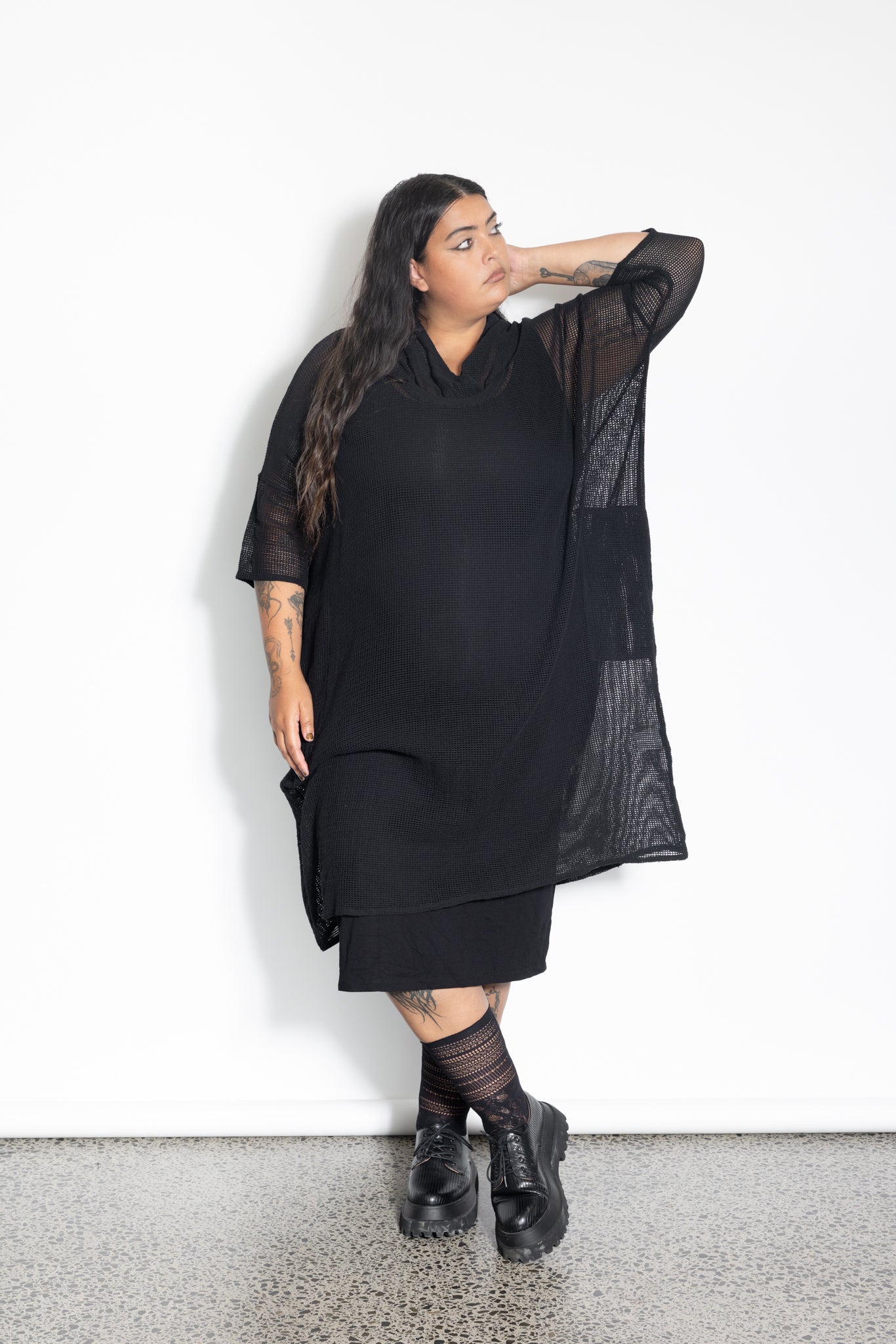 Darcy Hoodie - Black Mesh