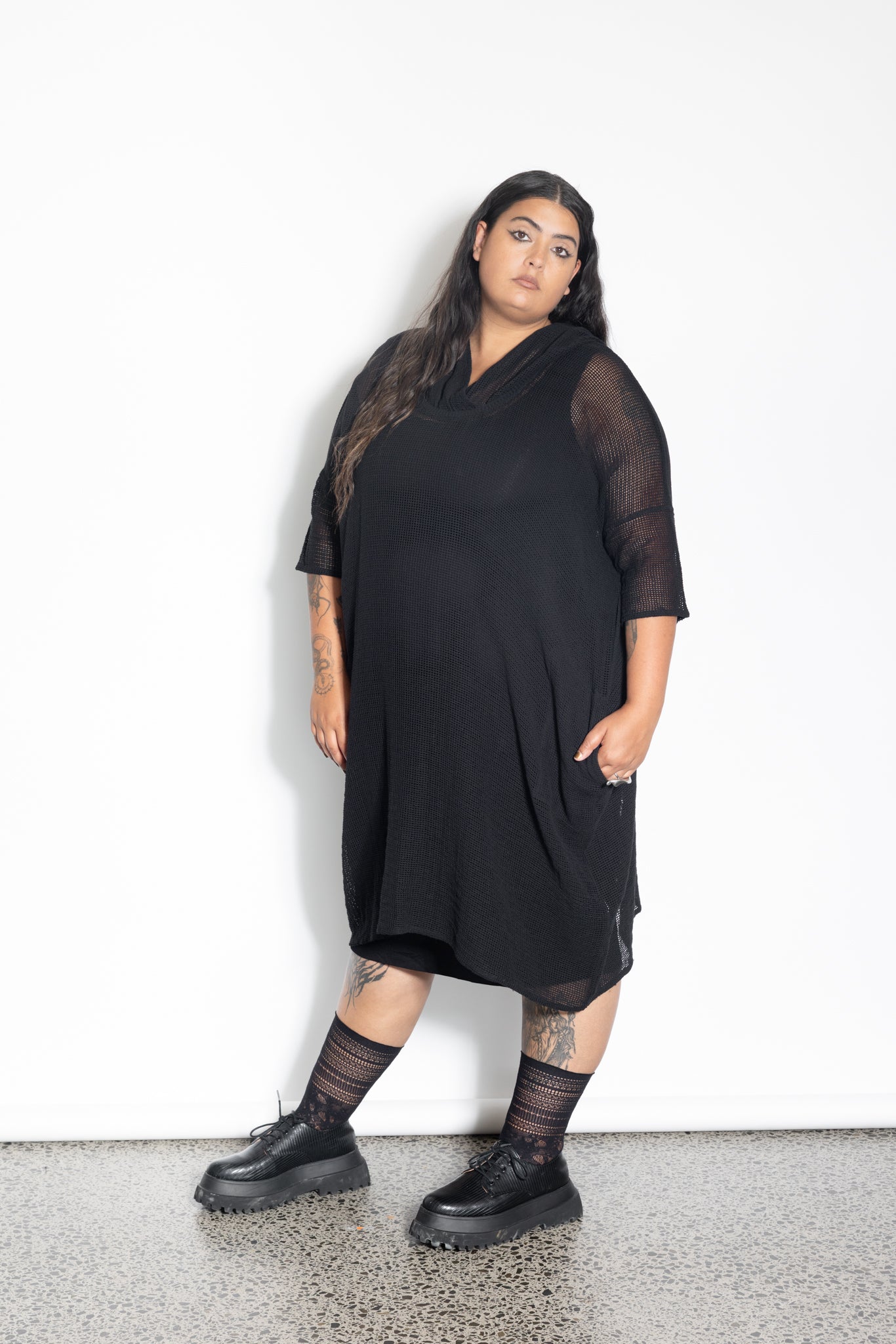 Darcy Hoodie - Black Mesh