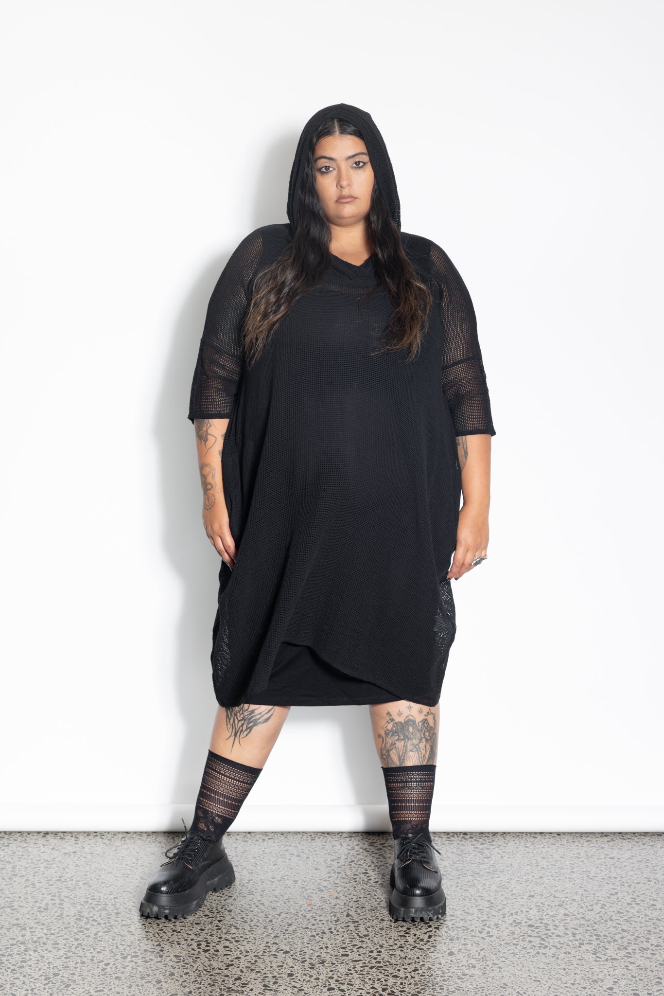 Darcy Hoodie - Black Mesh