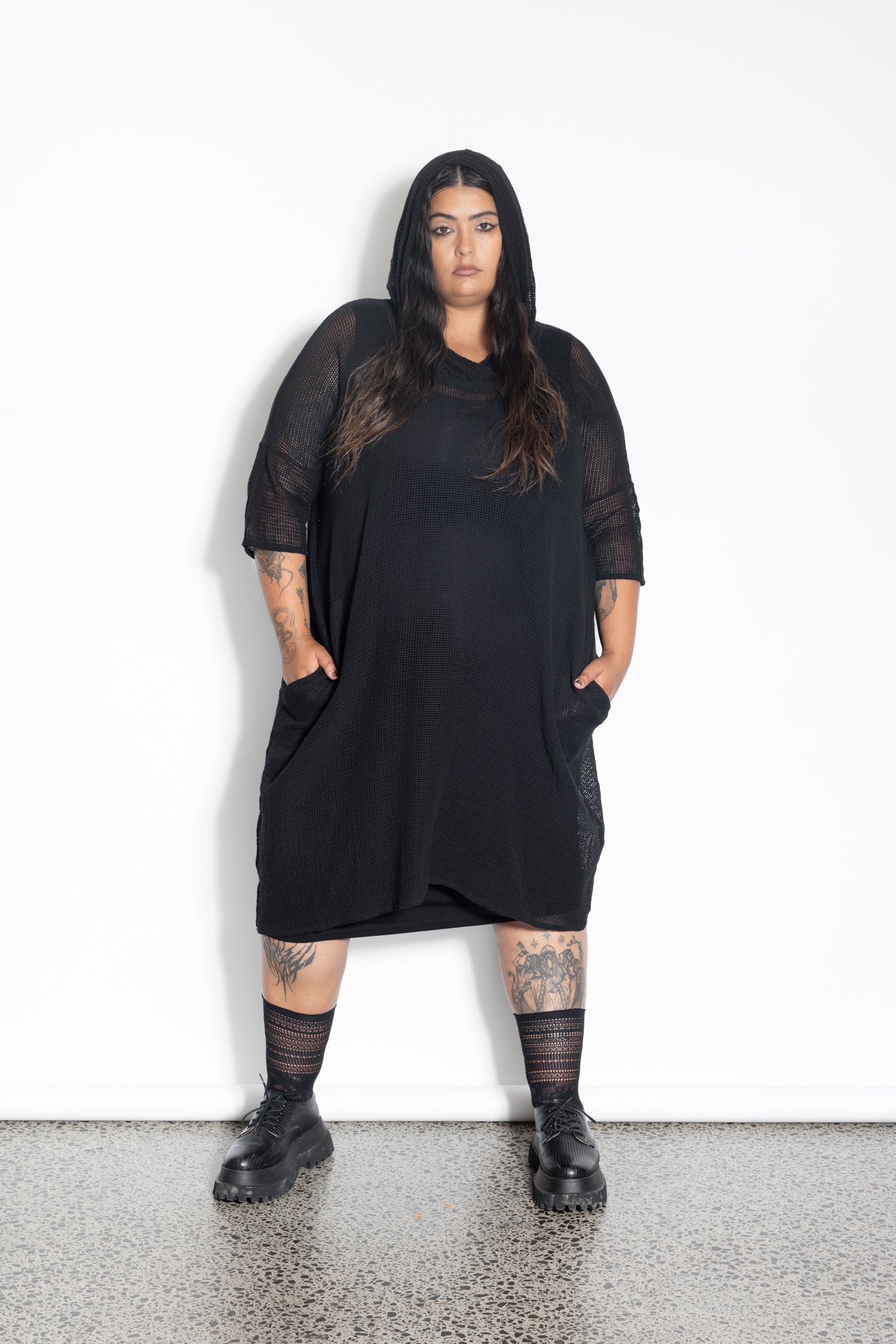 Darcy Hoodie - Black Mesh