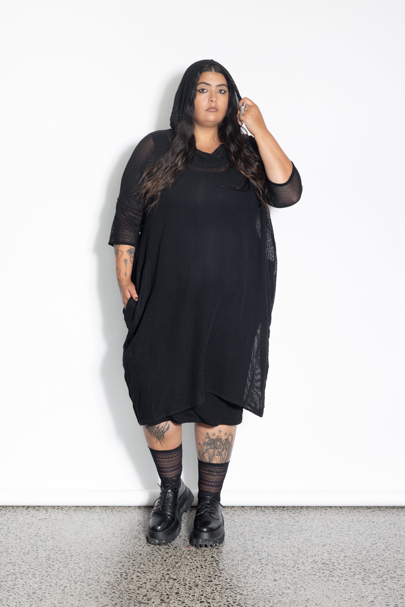 Darcy Hoodie - Black Mesh