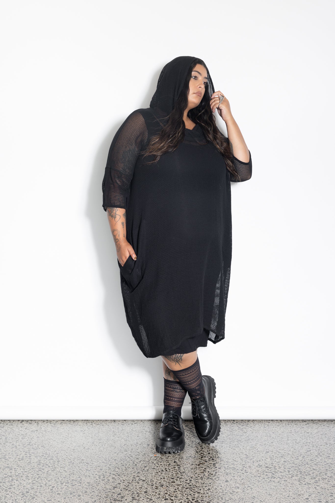 Darcy Hoodie - Black Mesh