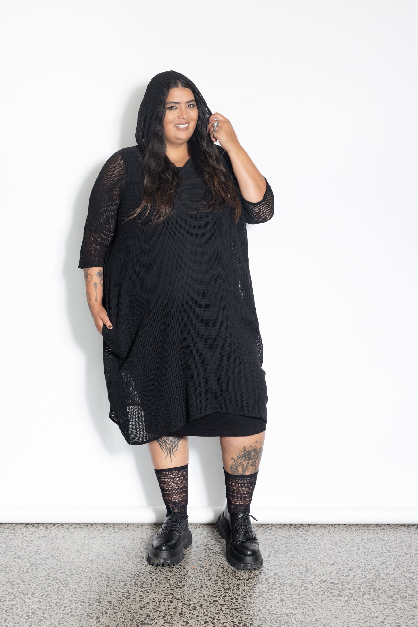 Darcy Hoodie - Black Mesh