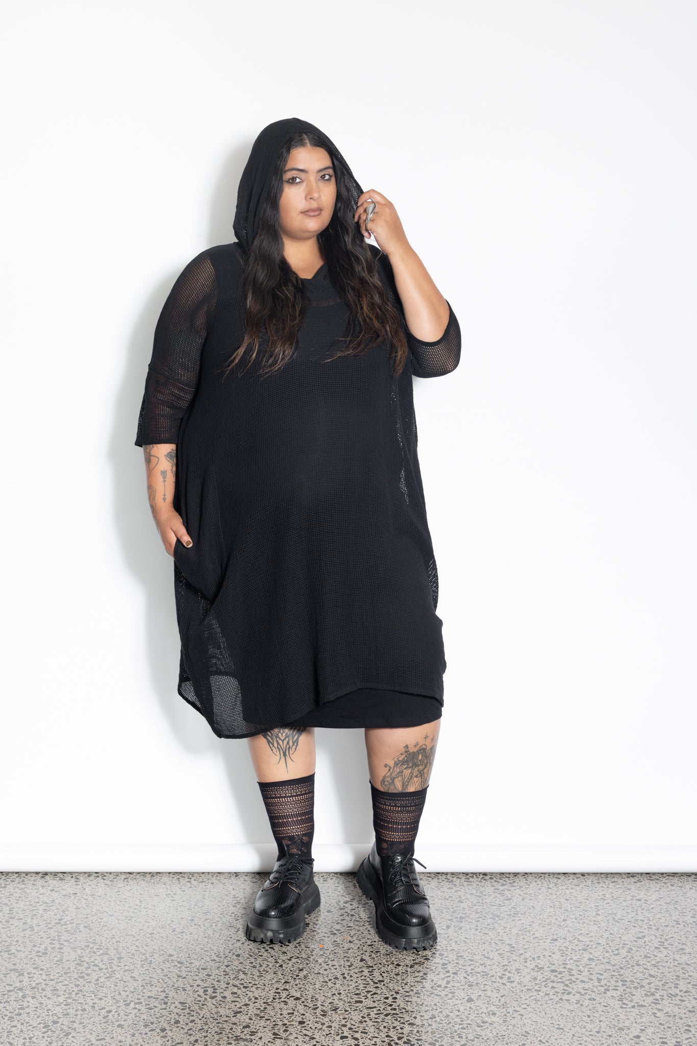 Darcy Hoodie - Black Mesh