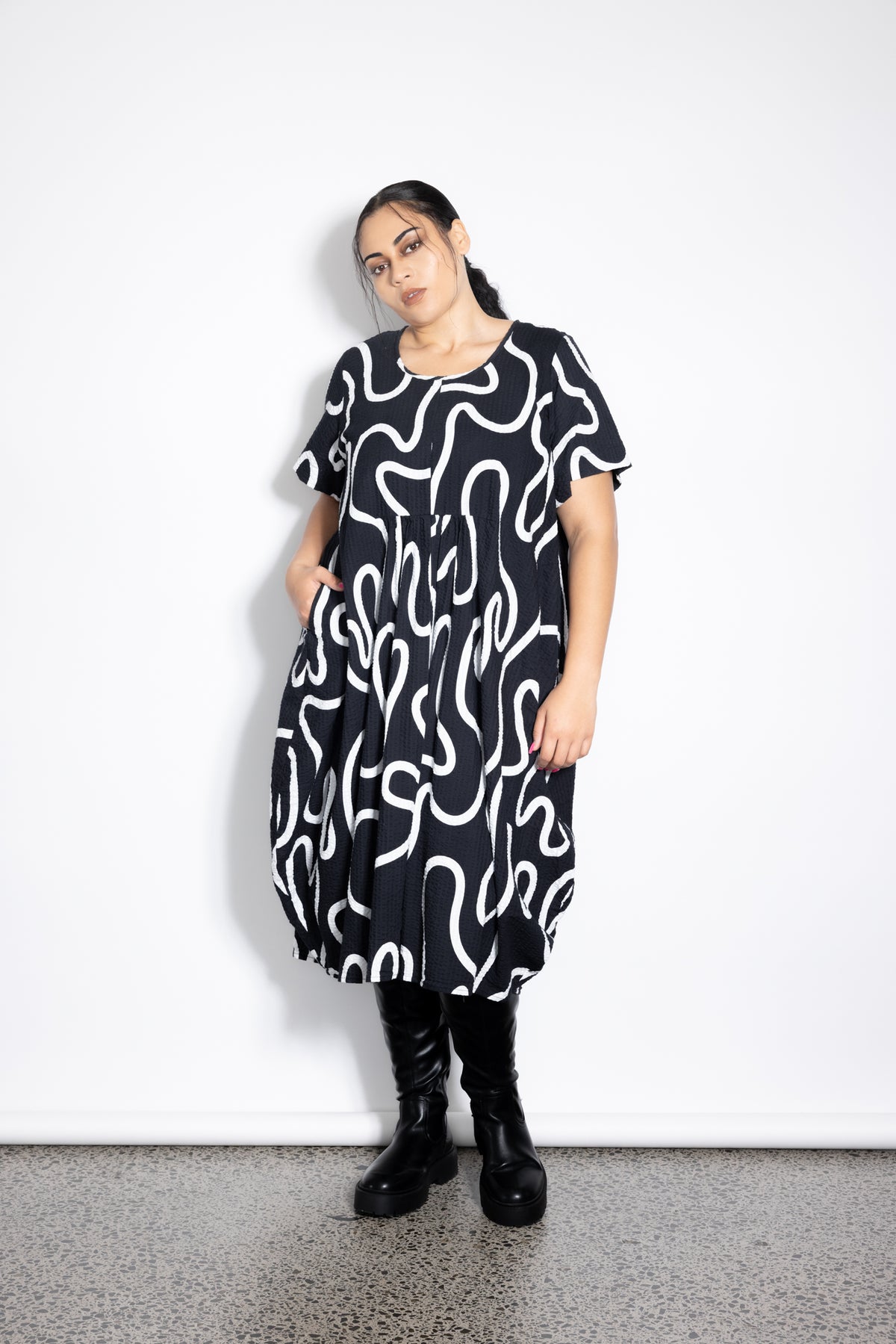 New Macy Dress - Squiggle Print