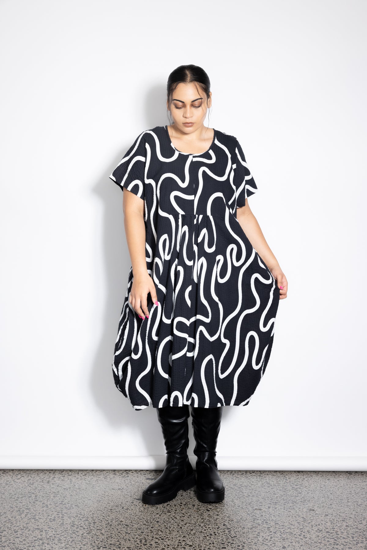 New Macy Dress - Squiggle Print