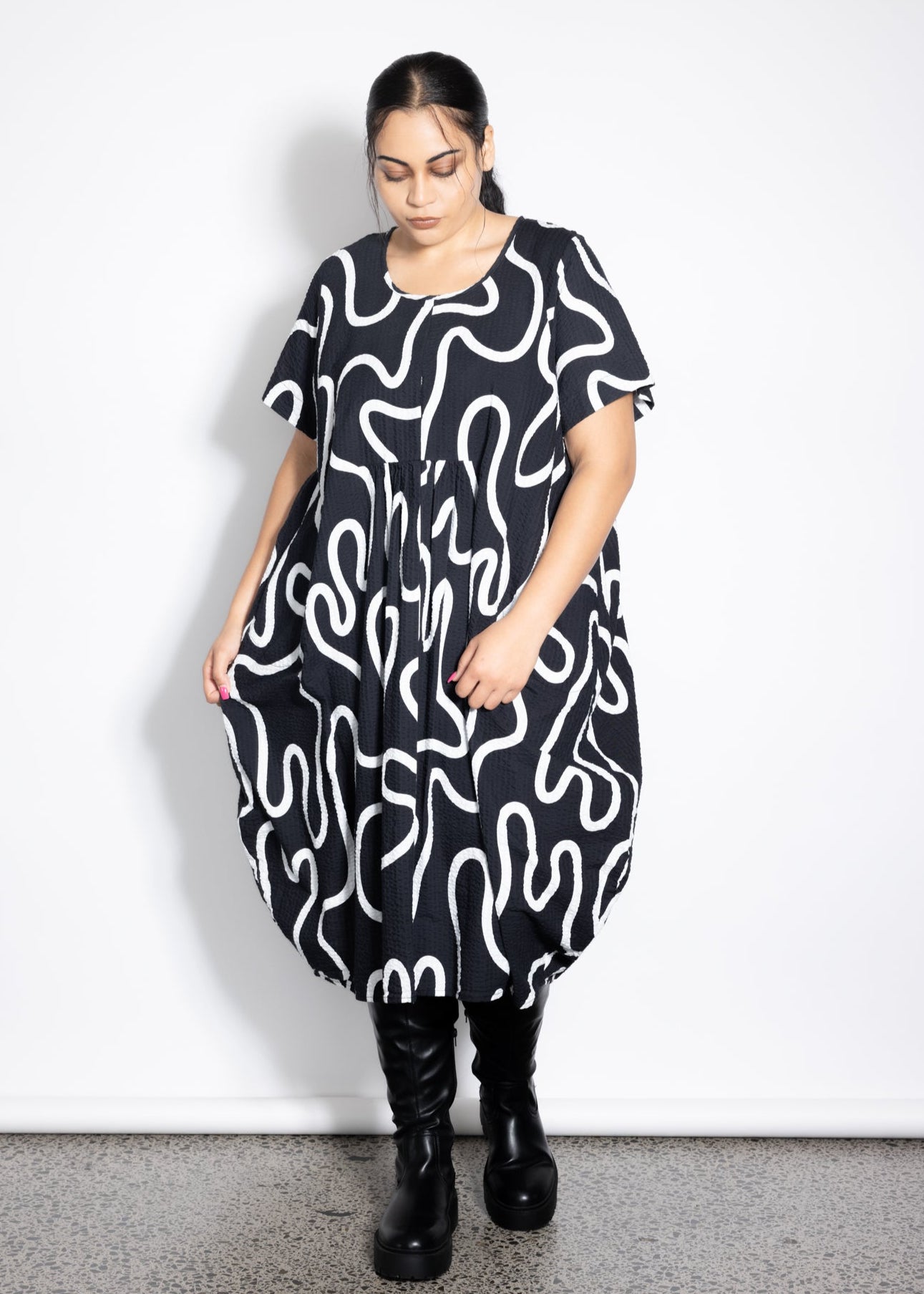 New Macy Dress - Squiggle Print