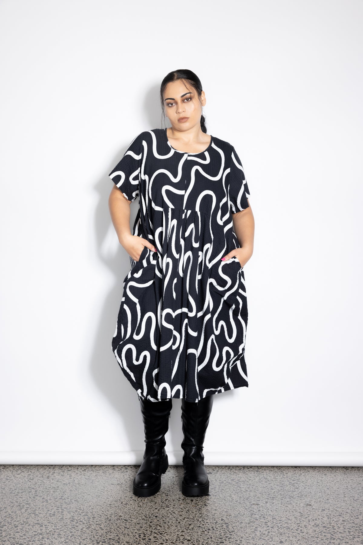 New Macy Dress - Squiggle Print