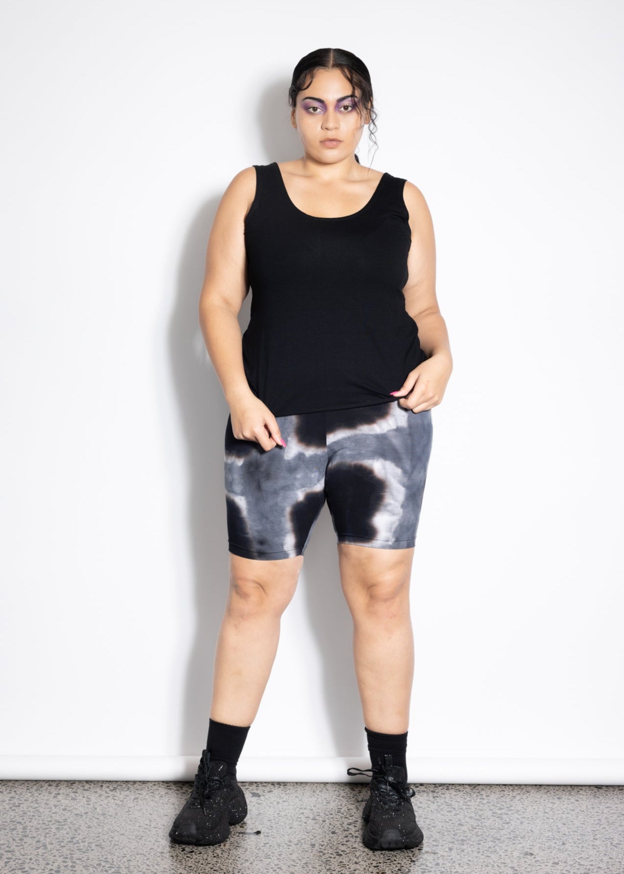 Bike Shorts - Grey Squares