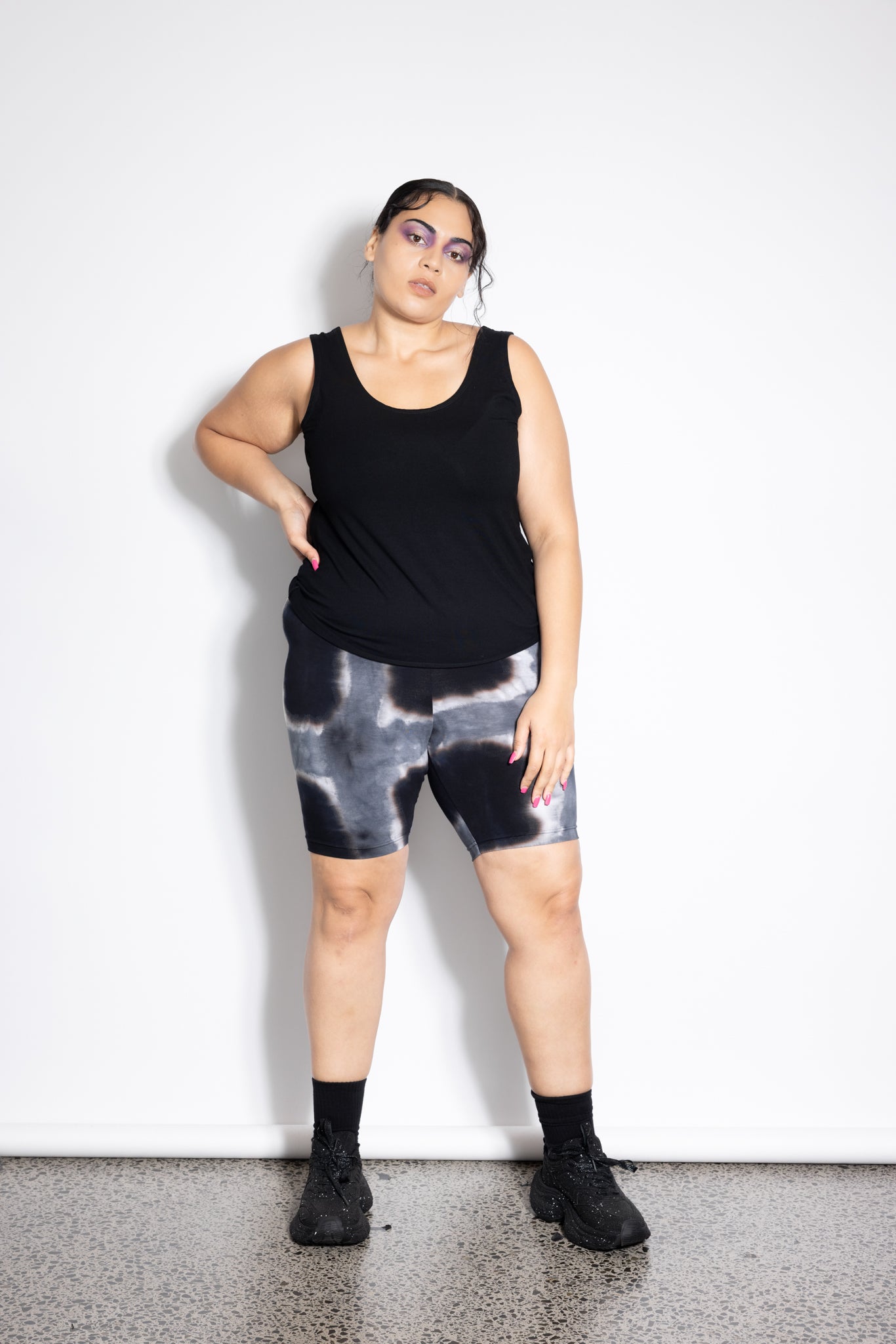 Bike Shorts - Grey Squares