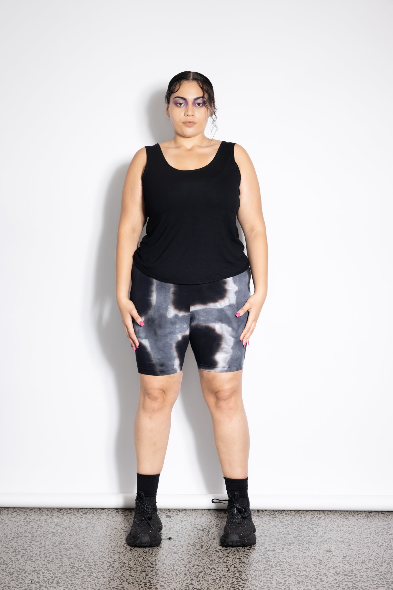 Bike Shorts - Grey Squares