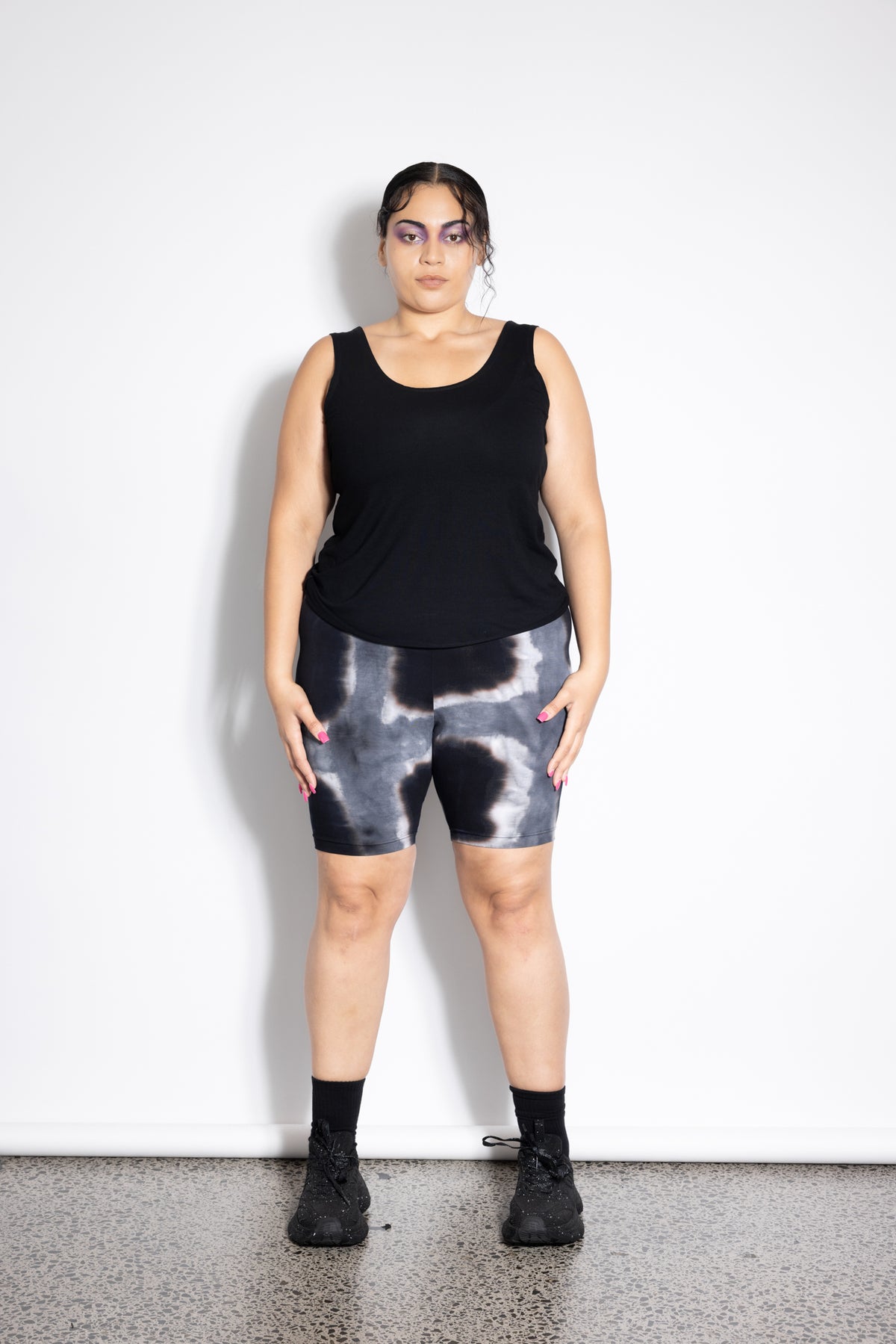 Bike Shorts - Grey Squares