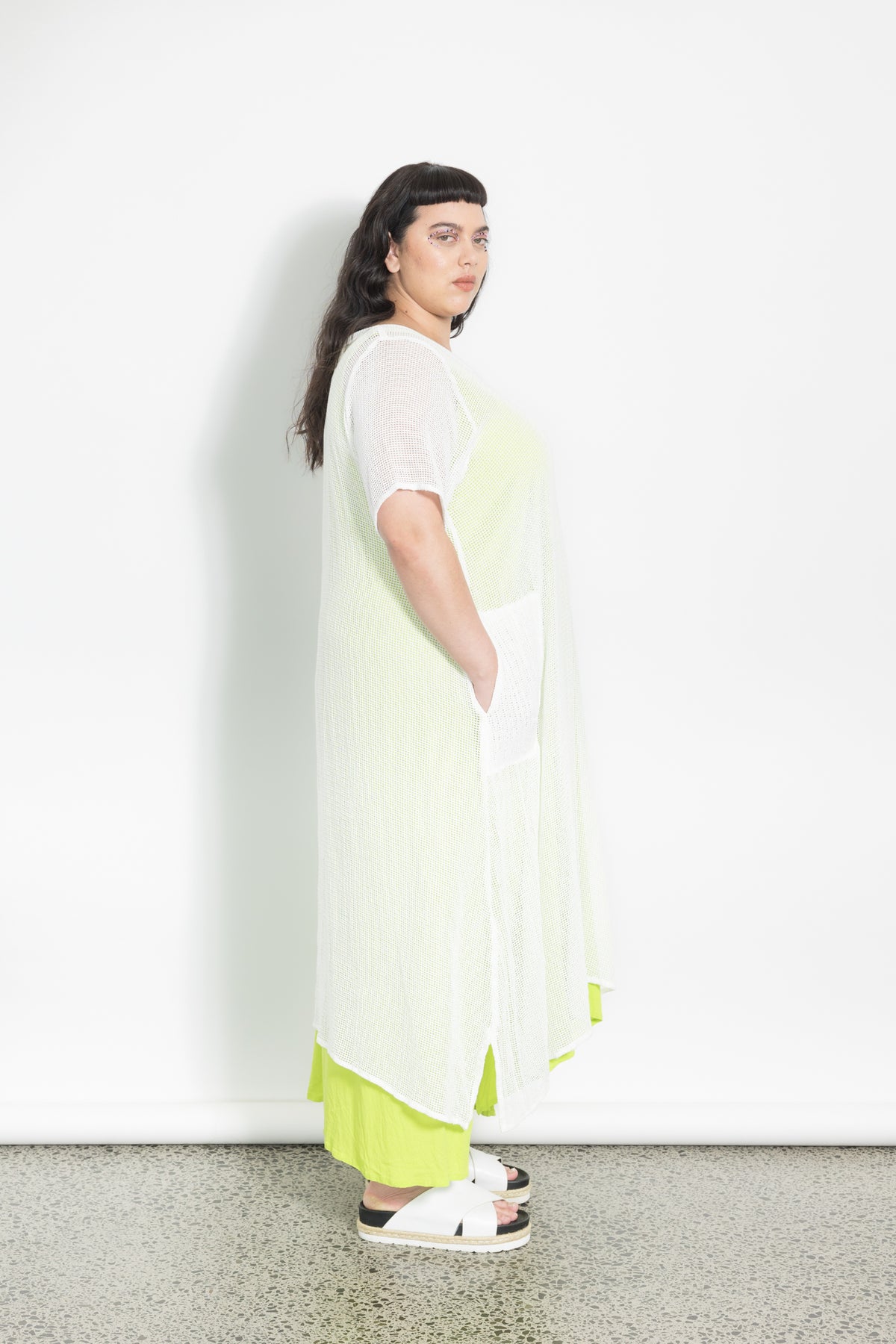 Net Dress - Cream Mesh