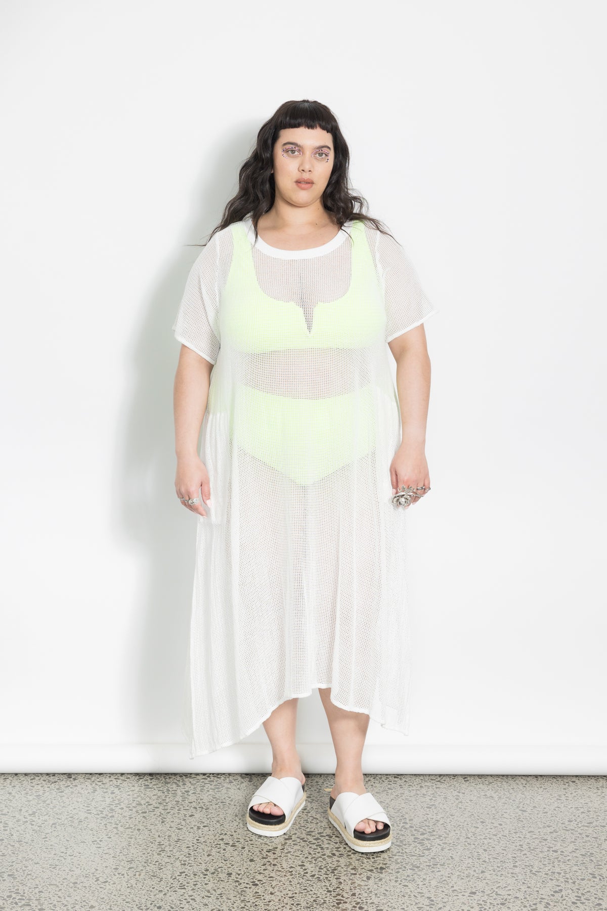 Net Dress - Cream Mesh