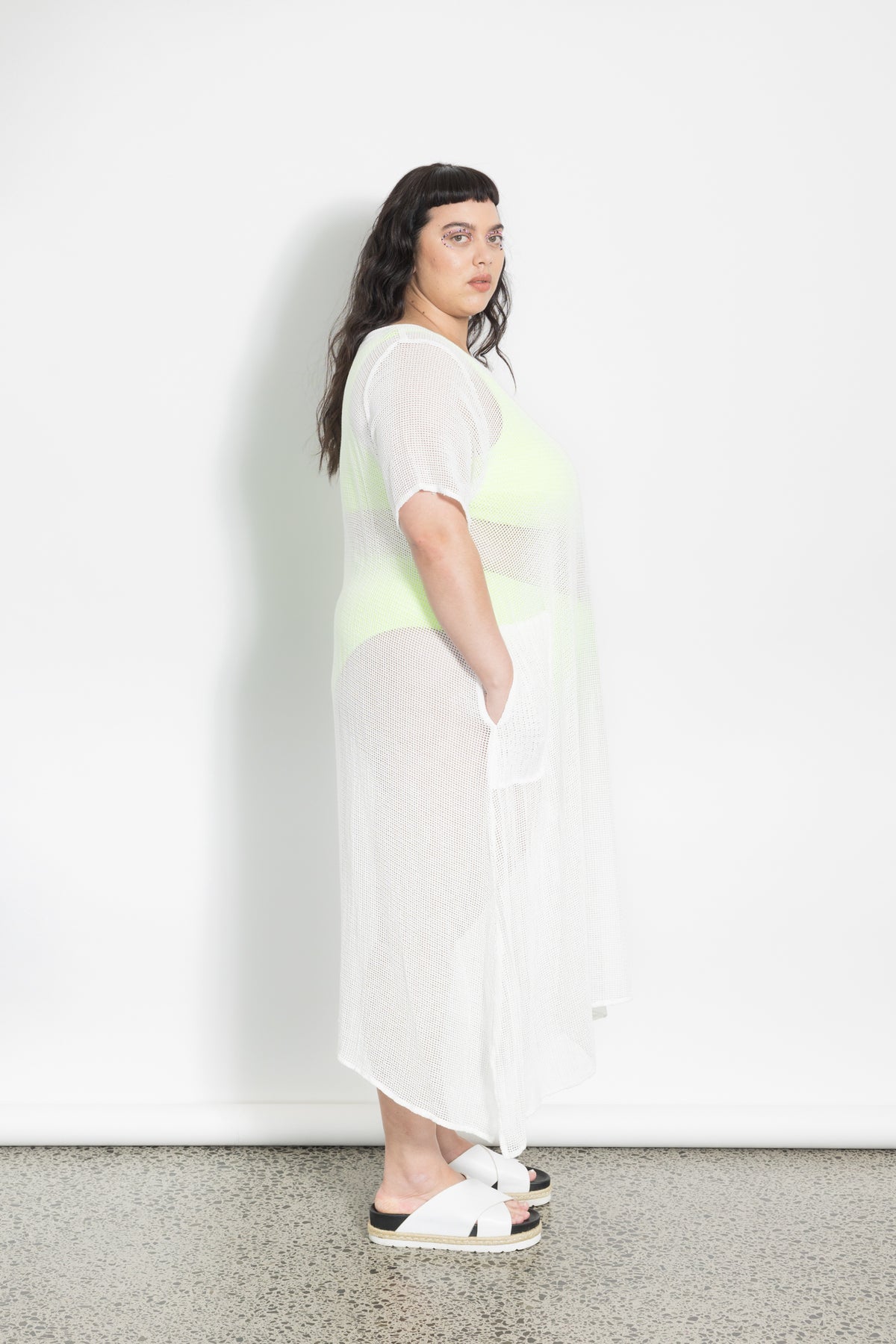 Net Dress - Cream Mesh