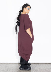 Accordion Tunic - Raisin