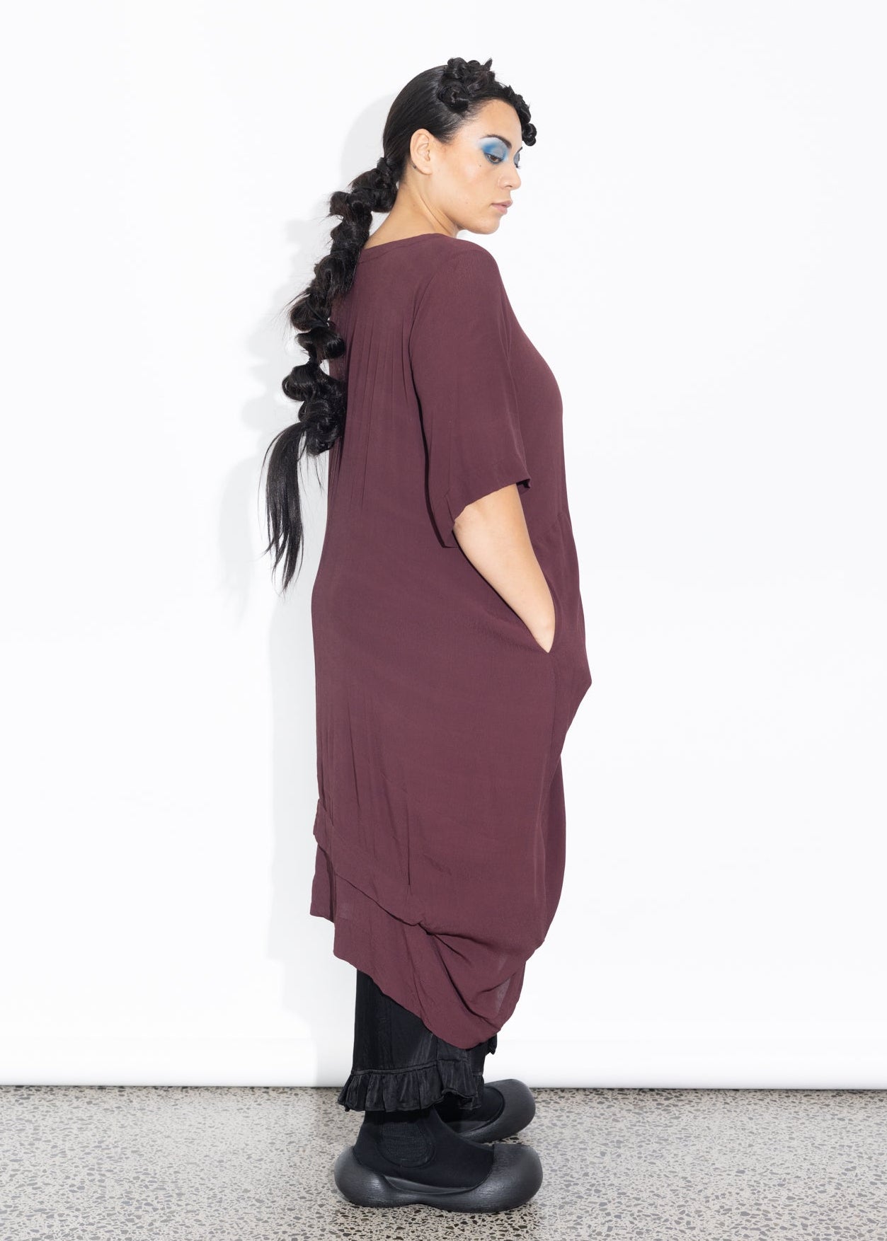 Accordion Tunic - Raisin