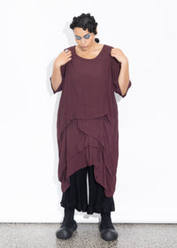 Accordion Tunic - Raisin