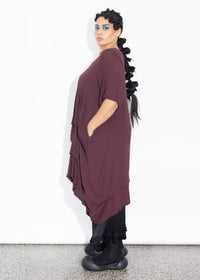 Accordion Tunic - Raisin