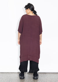 Accordion Tunic - Raisin