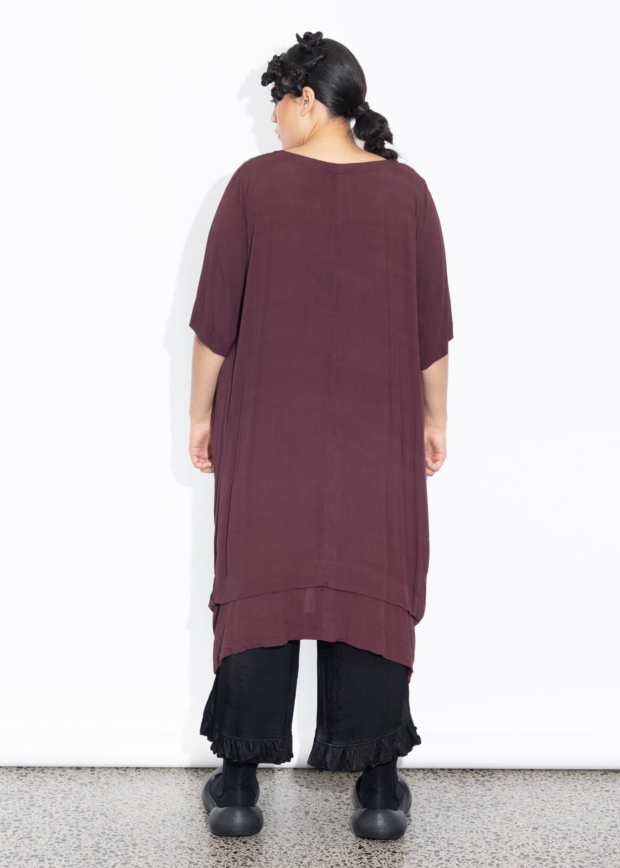 Accordion Tunic - Raisin