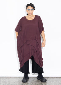 Accordion Tunic - Raisin