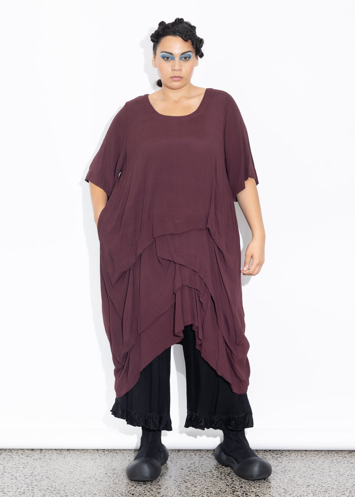 Accordion Tunic - Raisin