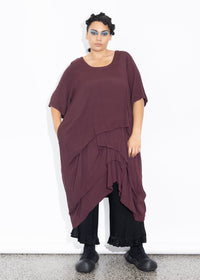Accordion Tunic - Raisin