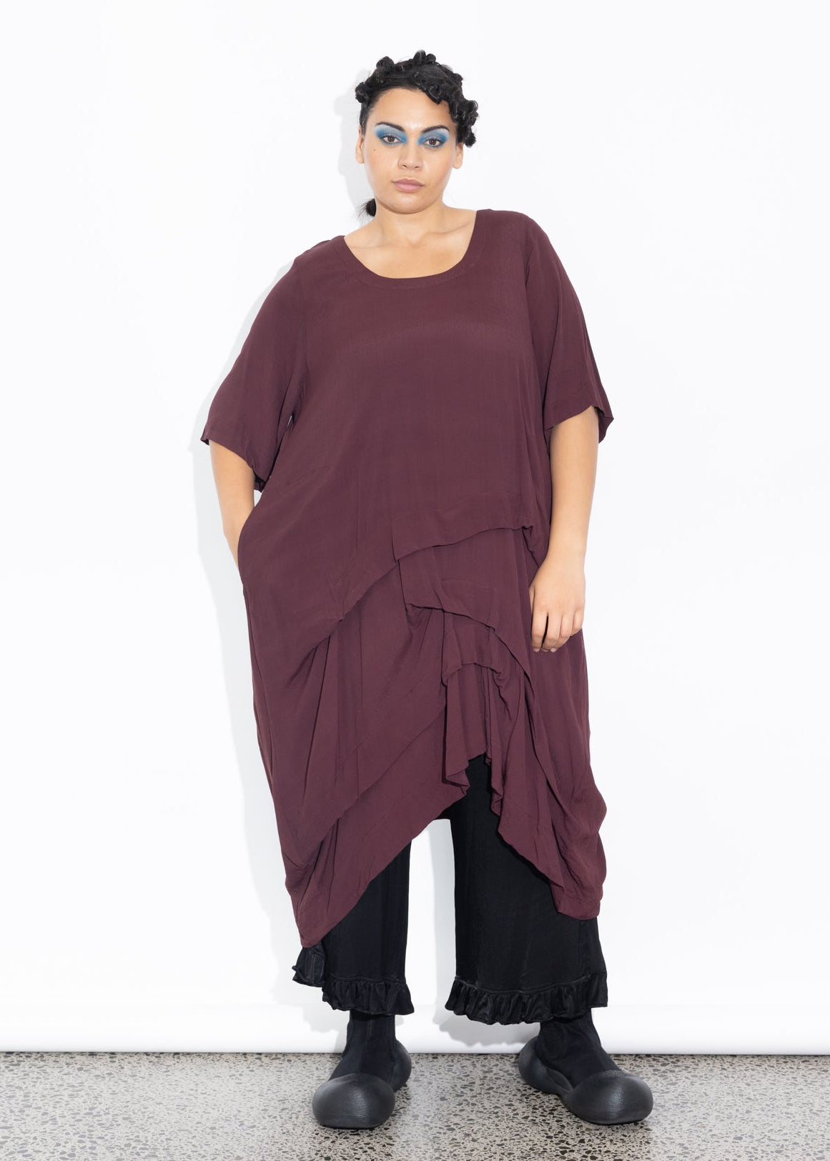 Accordion Tunic - Raisin