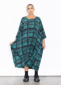 Elsey Dress - Liquorice Check
