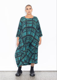 Elsey Dress - Liquorice Check