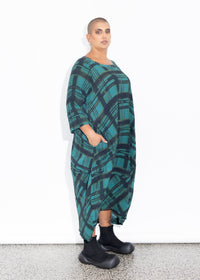 Elsey Dress - Liquorice Check