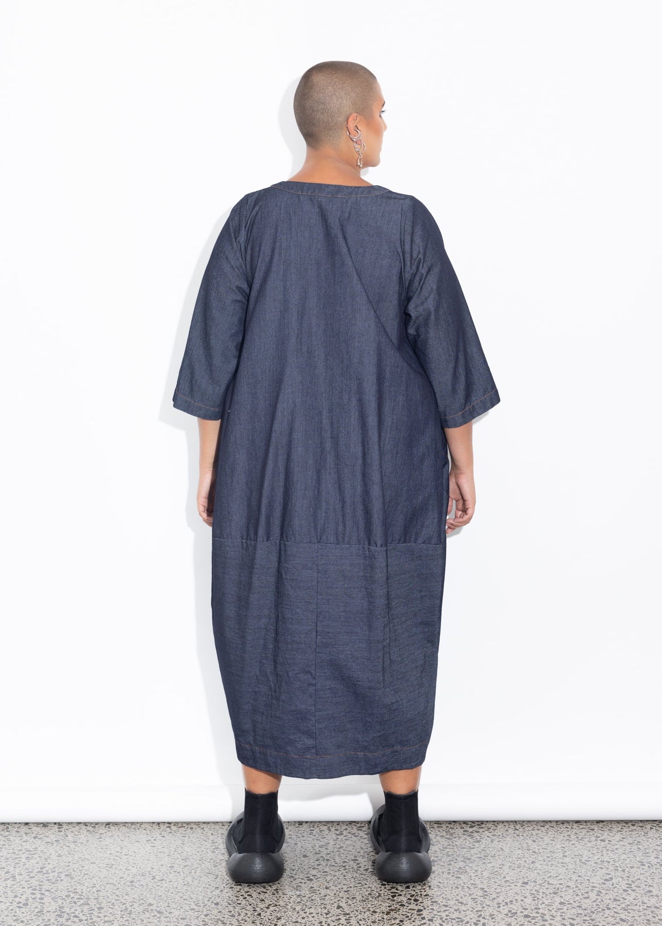 Elsey Dress - Dark Chambray
