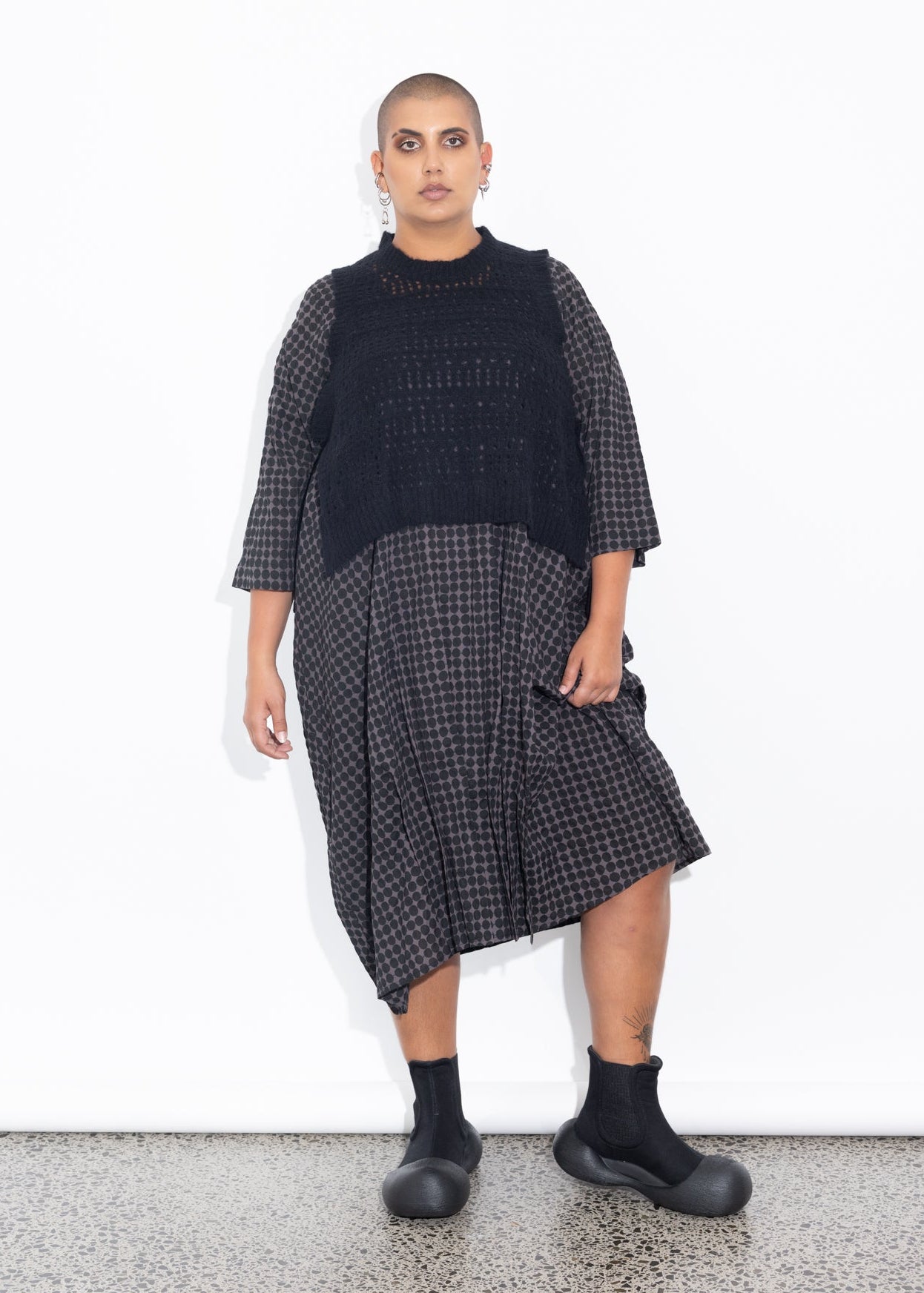 Lani Vest - Black Fluffy