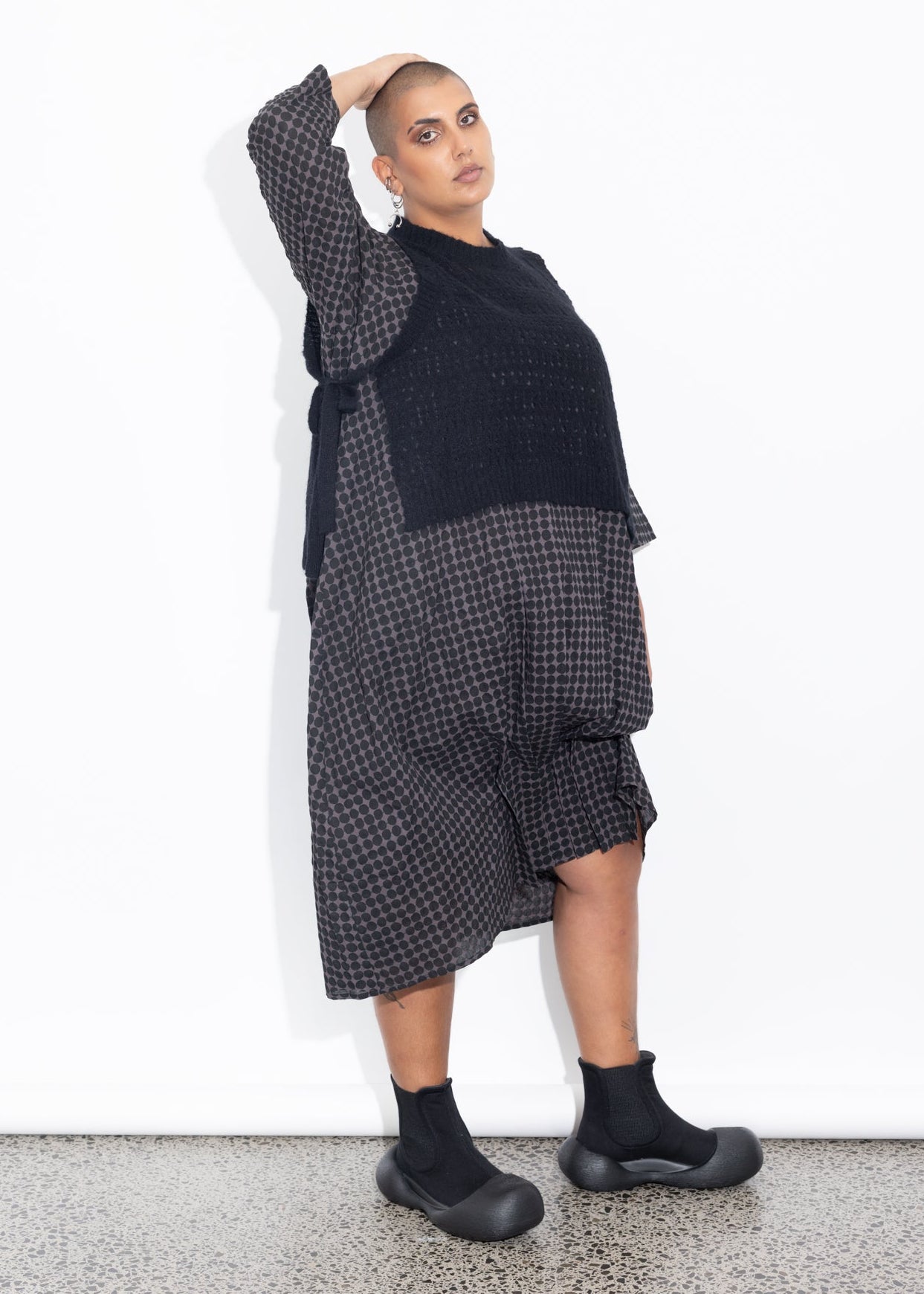 Lani Vest - Black Fluffy