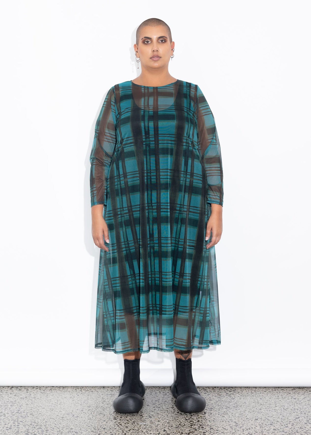 Freddie Dress - Liquorice Check