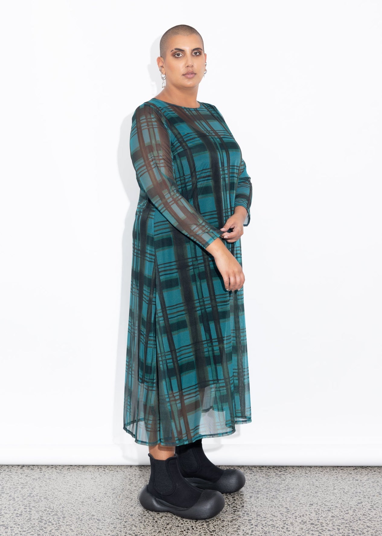 Freddie Dress - Liquorice Check