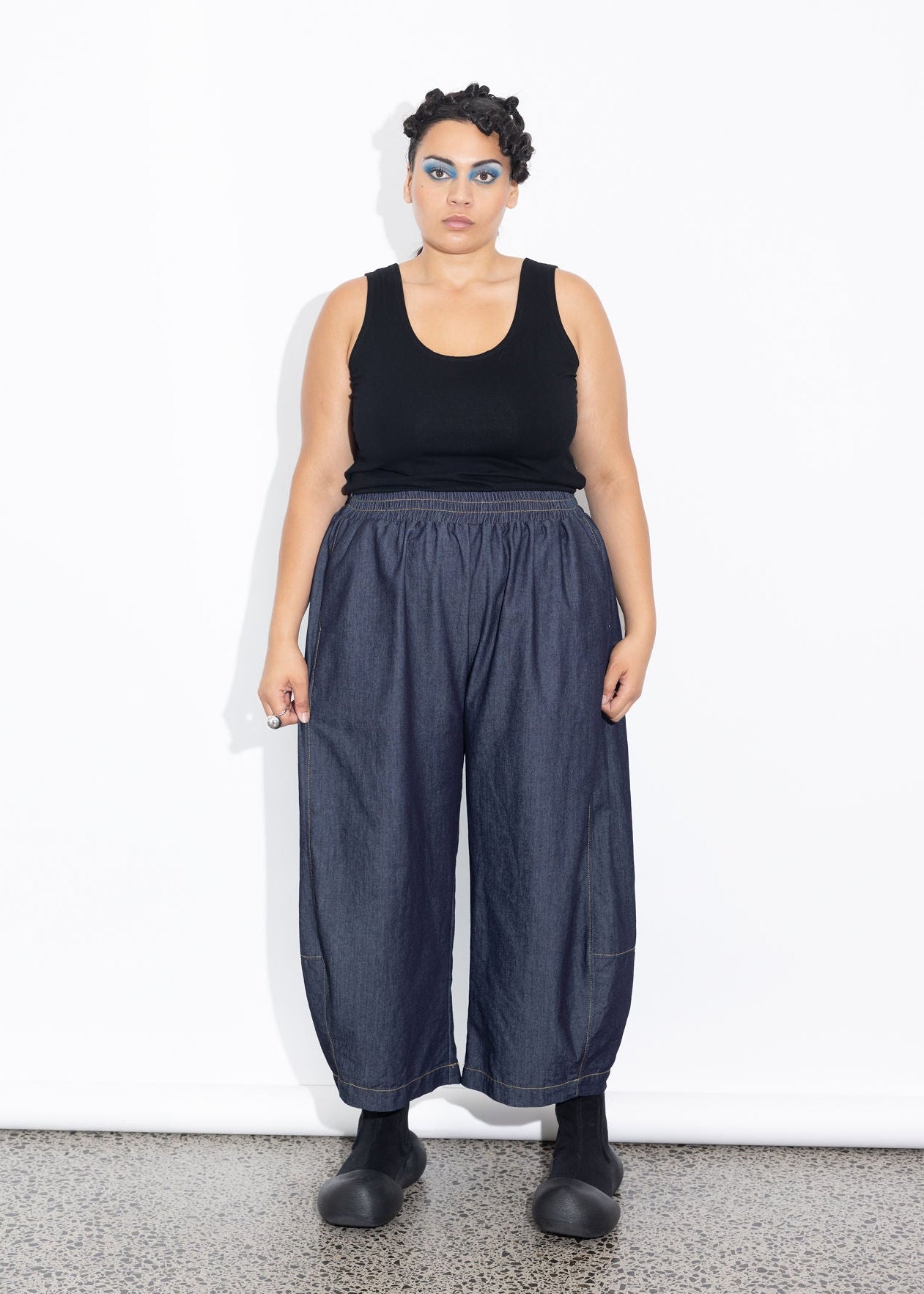 Bell Pant - Dark Chambray