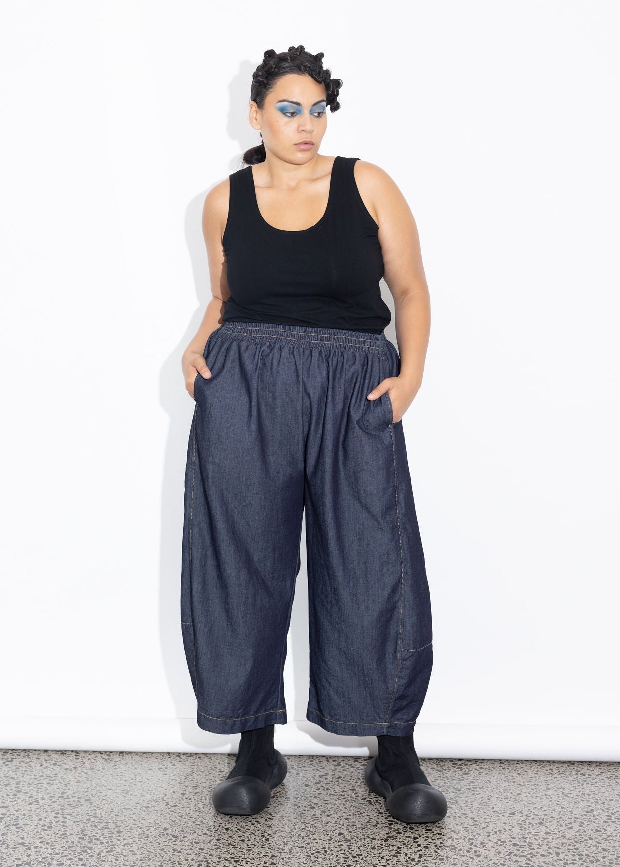 Bell Pant - Dark Chambray