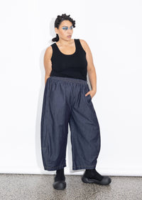 Bell Pant - Dark Chambray