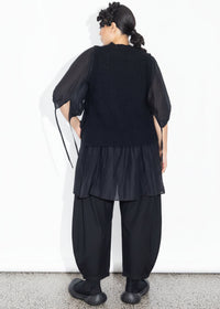 Lani Vest - Black Fluffy