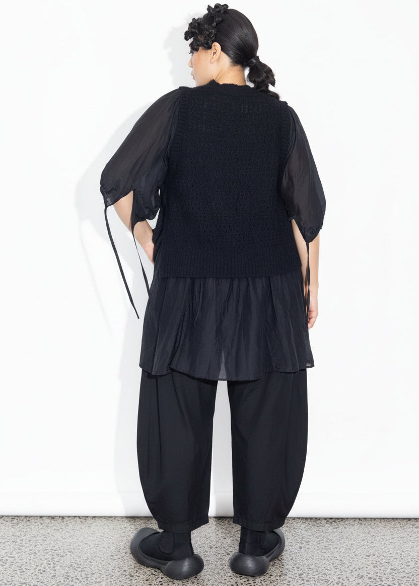 Lani Vest - Black Fluffy