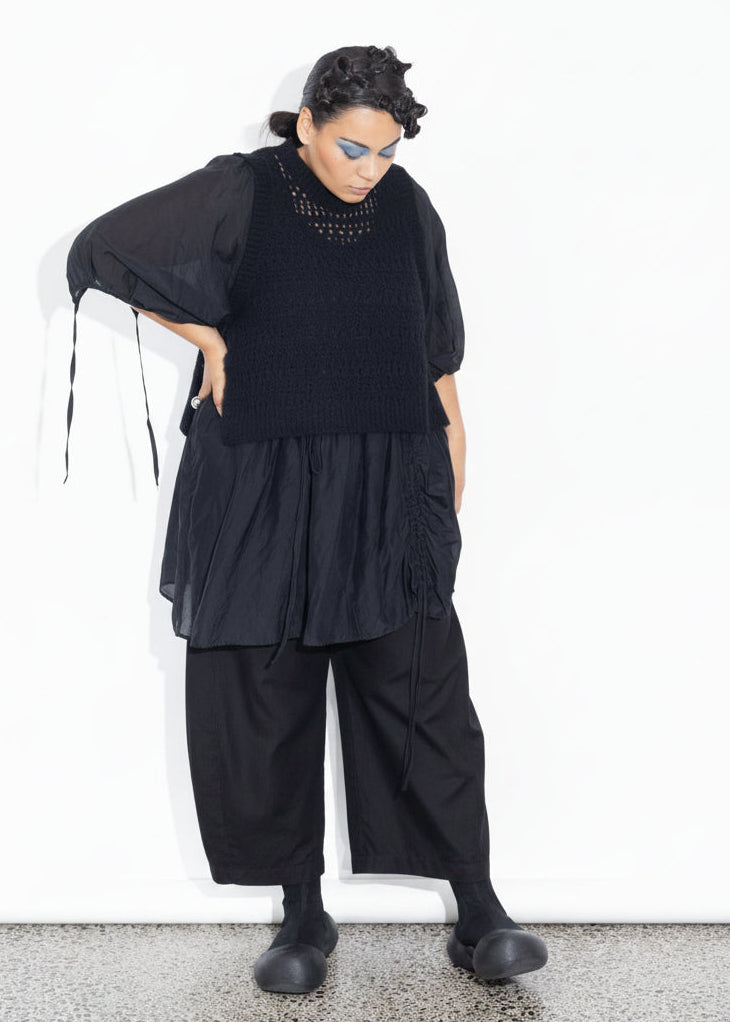 Lani Vest - Black Fluffy