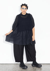 Lani Vest - Black Fluffy