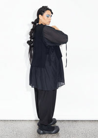 Lani Vest - Black Fluffy